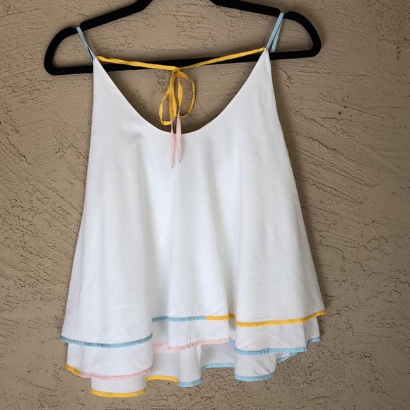 Anthropologie Tops - Anthropologie layered contrast trim swing top